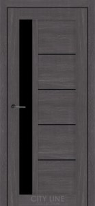 Дуб шато/Чорне скло